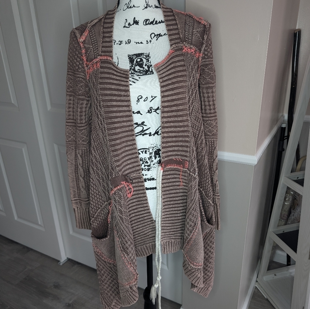 Free People All Washed Out Textured Cardi
